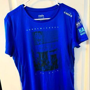 Diadora Women's Large Performance Tee New Jersey Half Marathon 4/20/20 Blue